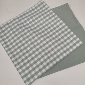 Sage Green Gingham Throw Pillow Cover Set of‎ Two Cottagecore Farmhouse Accent